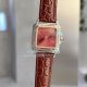 Copy Cartier Panthere De Red Dial Rose Gold Diamond Case Brown Leather Strap Watch (4)_th.jpg